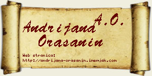 Andrijana Orašanin vizit kartica